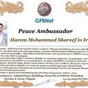 Happy Welcome to Ultimate Global Peace by 2027 campaign team & please contact for #Peace2027 Cooperation #GPBNet<br />Awarded Peace Ambassador - Harem Mohammed Shareef in Iraq<br />-You too Receive Peace Ambassador Certificate award #ForPeace Watsapp +79811308385 @Emb GPBNet Join, Subscribe and Share #Peace2027. for Cooperation & Partnership, to Donate, for consultation, for trainings to invite as Guest Speakers at your online or offline events, to Volunteer, to receive marriage blessing call us