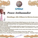 Meet our Global Peace Building team Dumbuya Alie Gibson in Sierra Leone