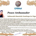 Happy Welcome to Ultimate Global Peace by 2027 campaign team & please contact for #Peace2027 Cooperation #GPBNet<br />Awarded Peace Ambassador - Sobowale Omotola Temitope in Nigeria<br />-You too Receive Peace Ambassador Certificate award #ForPeace Watsapp +79811308385 @Emb GPBNet Join, Subscribe and Share #Peace2027. for Cooperation & Partnership, to Donate, for consultation, for trainings to invite as Guest Speakers at your online or offline events, to Volunteer, to receive marriage blessing call us